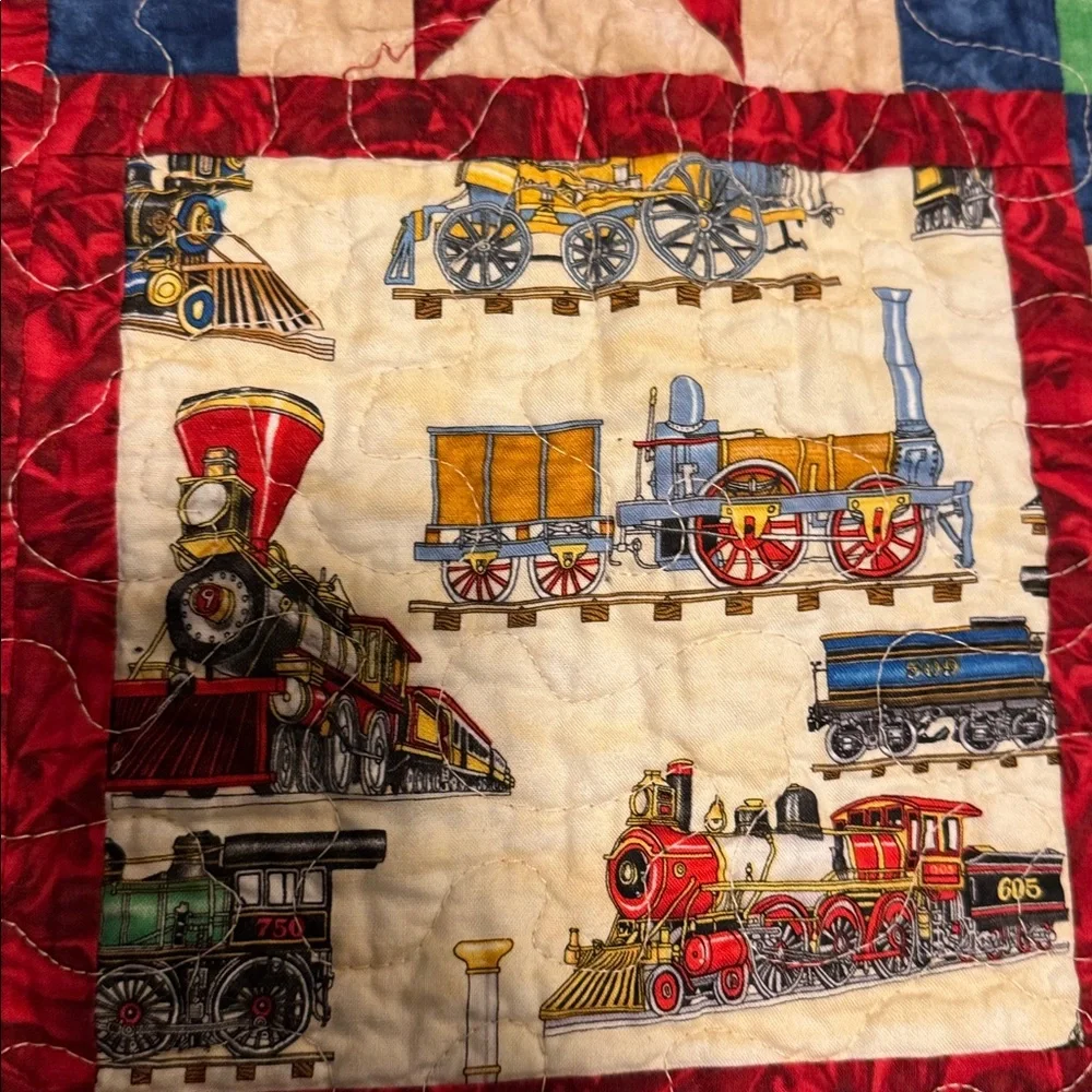 Handcrafted child's crib or lap quilt